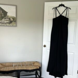 Calvin Klein Women's Crisscross Crepe Gown in black, size 14 like new!